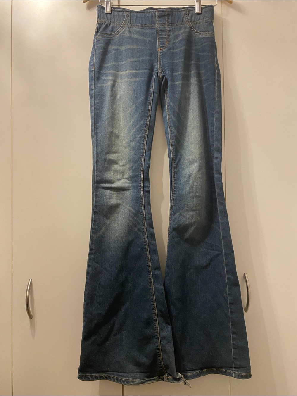 Free People Medium Blue Flare Jeans